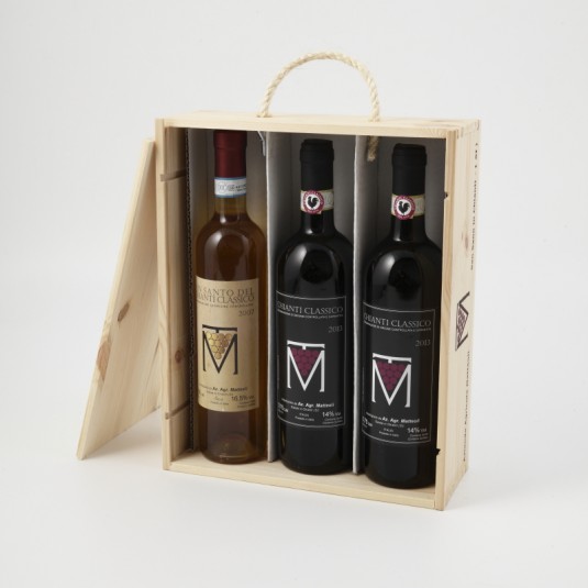 Chianti Classico 2015 (75 cl x 2) e Vin Santo del Chianti Classico 2016 (50 cl x 1) - conf. 3 bottiglie
